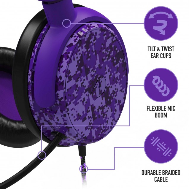 STEALTH C6-100 Gaming Headset (Purple Camo)