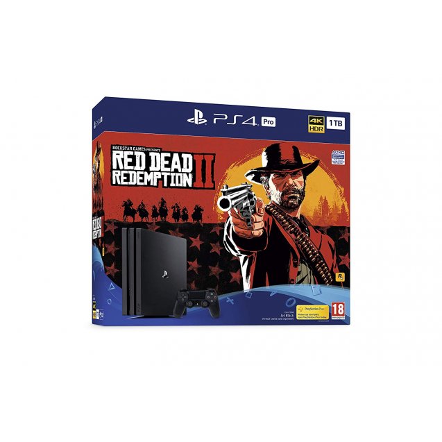 Sony PlayStation 4 Pro 1TB Console with Red Dead Redemption 2 Bundle + Dualshock 4 - Black 